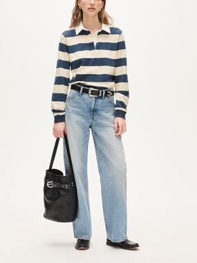 NWT New J.Crew Boyfriend Jersey Rugby Shirt in Stripe